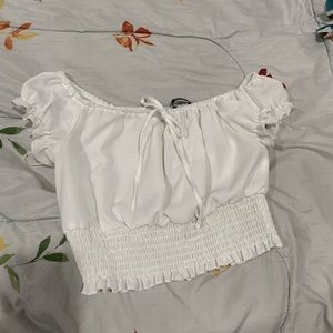 White crop top